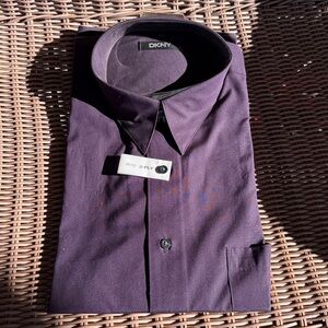 Vintage DKNY Button Down Satin Collared Shirt 17 34/35